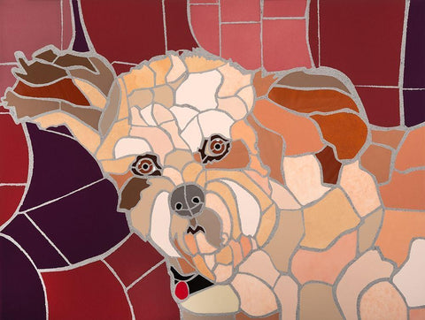 Mimi Diptych IIÂ  Black Ornate Wood Framed Art Print with Double Matting by Mandell, Jonathan