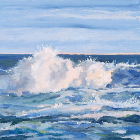 Winter Cold Wave Black Modern Wood Framed Art Print by Casey, Anderson