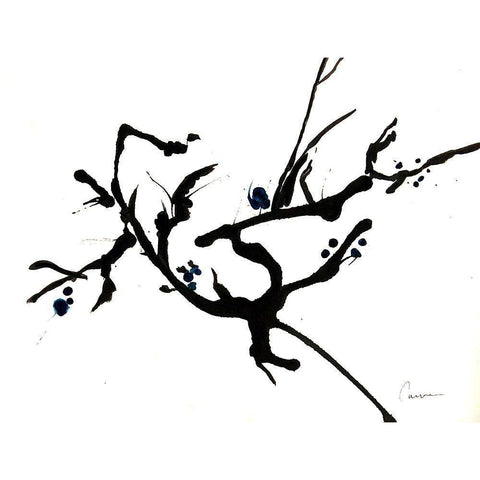 Branching Out II Black Modern Wood Framed Art Print with Double Matting by Carroccio, Lisa