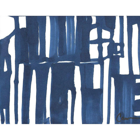Denim Black Modern Wood Framed Art Print with Double Matting by Carroccio, Lisa