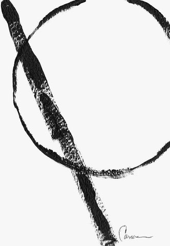 Eclipse White Modern Wood Framed Art Print with Double Matting by Carroccio, Lisa