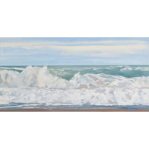 Wild Ocean White Modern Wood Framed Art Print by Casey, Anderson