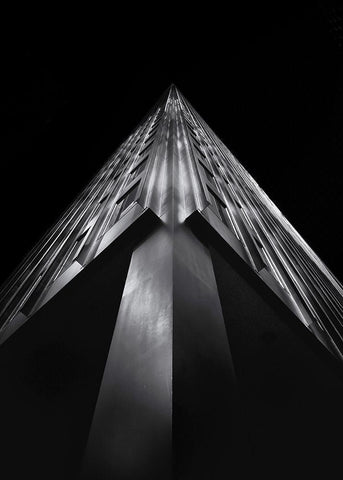 Soaring Building Black Ornate Wood Framed Art Print with Double Matting by Carson, Brian