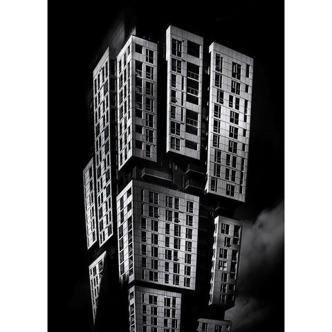 Picasso Condos,Toronto Black Modern Wood Framed Art Print with Double Matting by Carson, Brian