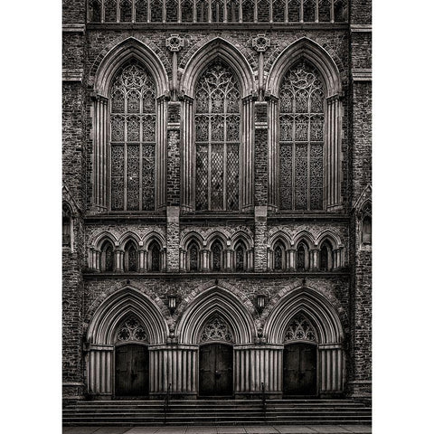 Toronto Church Black Modern Wood Framed Art Print with Double Matting by Carson, Brian