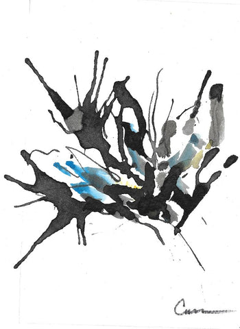 Flower Abstract White Modern Wood Framed Art Print with Double Matting by Carroccio, Lisa