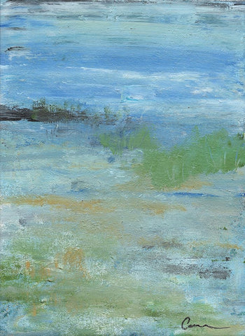 On the Shore Black Ornate Wood Framed Art Print with Double Matting by Carroccio, Lisa