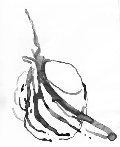 Strange Fruit I White Modern Wood Framed Art Print with Double Matting by Carroccio, Lisa