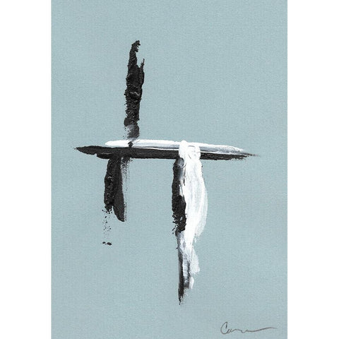 Swordplay II Black Modern Wood Framed Art Print by Carroccio, Lisa