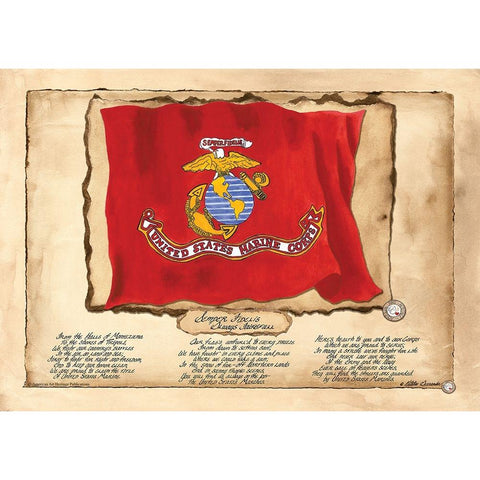 Marines Faithfull Gold Ornate Wood Framed Art Print with Double Matting by Alexander, Natalie