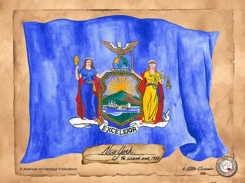 New York-Solo with background Black Ornate Wood Framed Art Print with Double Matting by Alexander, Natalie