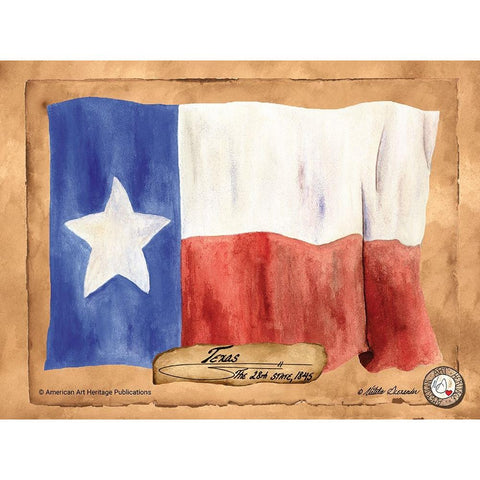Texas-Solo with background Black Modern Wood Framed Art Print with Double Matting by Alexander, Natalie