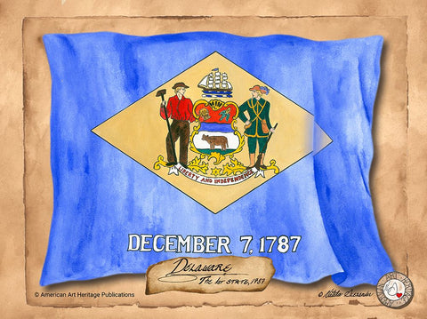 Delaware-Solo with background Black Ornate Wood Framed Art Print with Double Matting by Alexander, Natalie