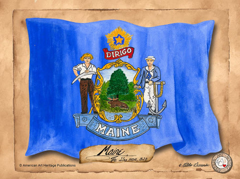 Maine-Solo with background Black Ornate Wood Framed Art Print with Double Matting by Alexander, Natalie