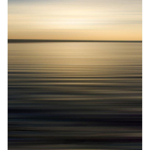 Still Waters, Golden I Black Modern Wood Framed Art Print with Double Matting by Anonymous