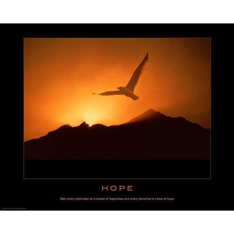 Hope White Modern Wood Framed Art Print by Anonymous
