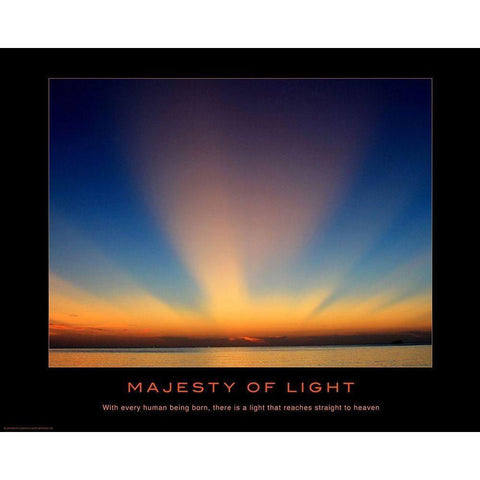 Majesty of Light Gold Ornate Wood Framed Art Print with Double Matting by Anonymous