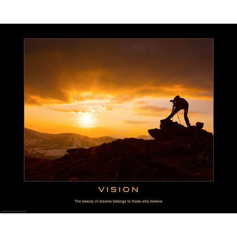 Vision White Modern Wood Framed Art Print by Anonymous