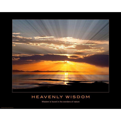 Heavenly Wisdom White Modern Wood Framed Art Print by Anonymous