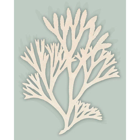 Ocean Rockweed I. White Modern Wood Framed Art Print by InuitÂ  Â 