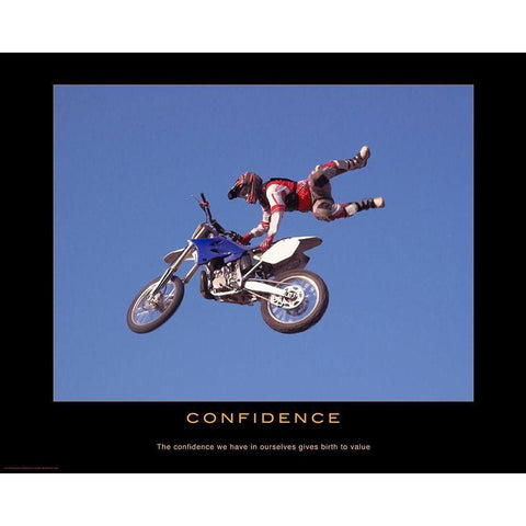 Confidence White Modern Wood Framed Art Print by Anonymous