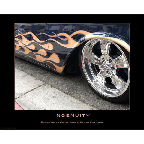 Ingenuity White Modern Wood Framed Art Print by Anonymous