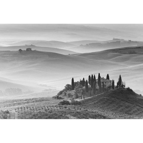 Tuscany II White Modern Wood Framed Art Print by Anonymous