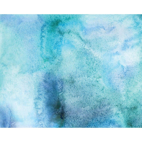 Aquamarine I. White Modern Wood Framed Art Print by Anonymous