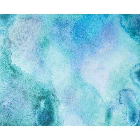 Aquamarine II. White Modern Wood Framed Art Print by Anonymous