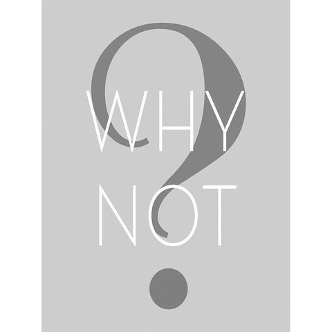 Why Not White Modern Wood Framed Art Print by Anonymous