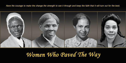 Women Who Paved The Way Black Ornate Wood Framed Art Print with Double Matting by Anonymous