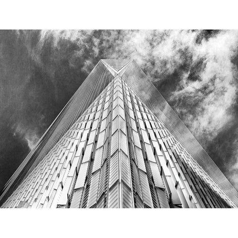 Urban Angle White Modern Wood Framed Art Print by Graciet, Stephane