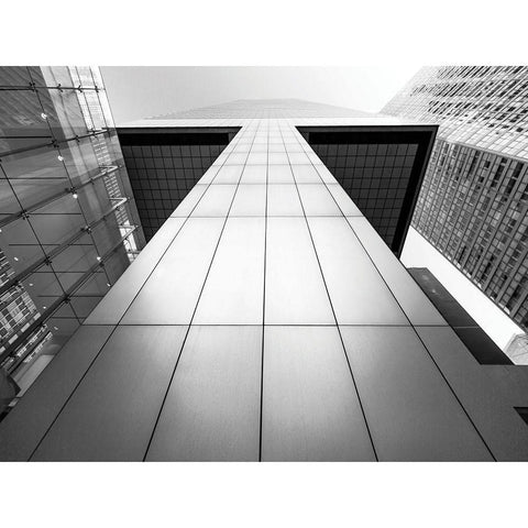 City Architecture Black Modern Wood Framed Art Print by Graciet, Stephane