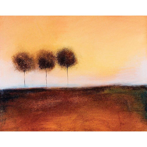 Three Trees Gold Ornate Wood Framed Art Print with Double Matting by Giordano, V.