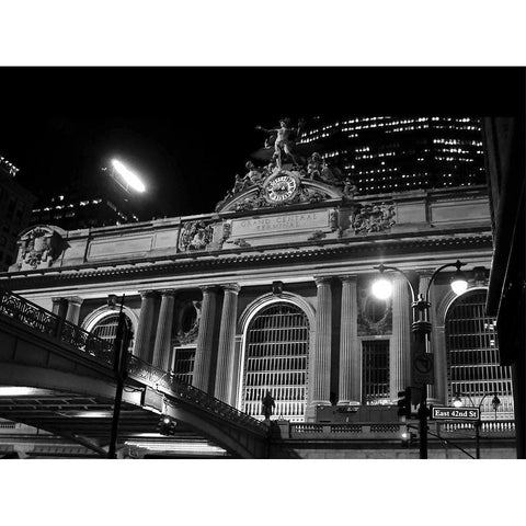 Grand Central Station at Night Gold Ornate Wood Framed Art Print with Double Matting by Maier, Phil