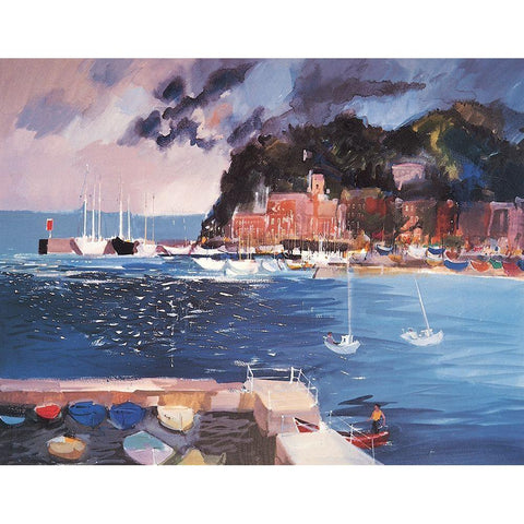 Safe Harbor Black Modern Wood Framed Art Print by Unknown