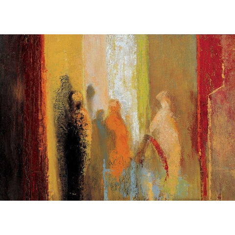 Stalagtites Black Modern Wood Framed Art Print by Unknown