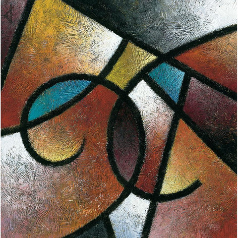 Pathways II Black Modern Wood Framed Art Print by Unknown
