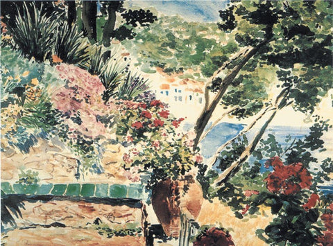 On the Coast White Modern Wood Framed Art Print with Double Matting by Unknown