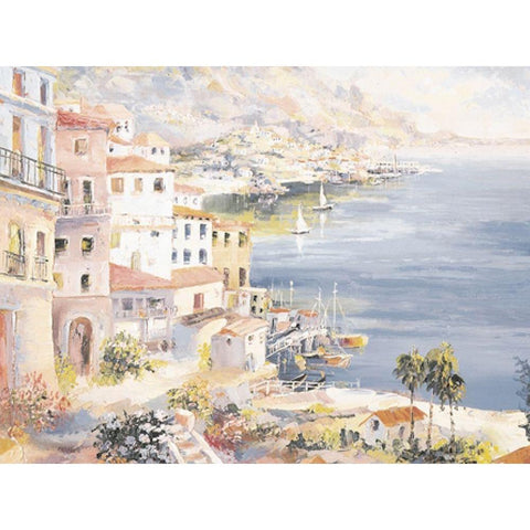 Amalfi Gold Ornate Wood Framed Art Print with Double Matting by Unknown