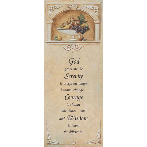 Serenity Prayer Gold Ornate Wood Framed Art Print with Double Matting by Unknown