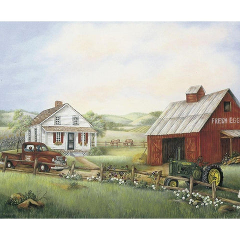 Fresh Eggs Black Modern Wood Framed Art Print with Double Matting by Unknown