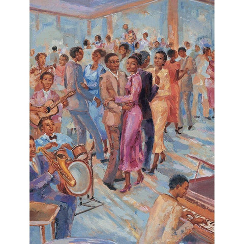 Dance Time I White Modern Wood Framed Art Print by Unknown