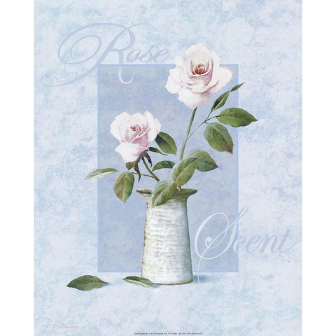 Rose Gold Ornate Wood Framed Art Print with Double Matting by Unknown