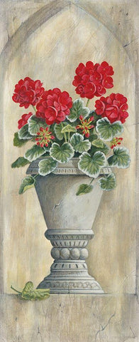 Urn III White Modern Wood Framed Art Print with Double Matting by Unknown