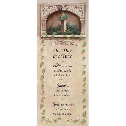 One Day at a Time Gold Ornate Wood Framed Art Print with Double Matting by Unknown