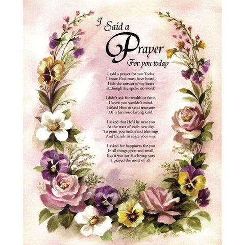 I Said a Prayer Gold Ornate Wood Framed Art Print with Double Matting by Unknown