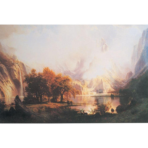 In the Valley Black Modern Wood Framed Art Print with Double Matting by Unknown