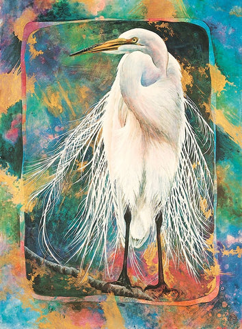 Heron II Black Modern Wood Framed Art Print by Unknown
