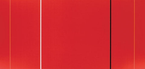 Thin Red Lines Black Ornate Wood Framed Art Print with Double Matting by Unknown